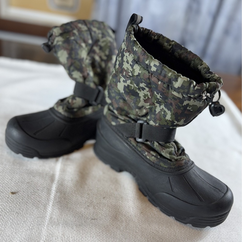 Northside Boots Youth Size 7 Camo Thinsulate Waterproof Winter Faux Fur Lined Sh - Picture 10 of 10